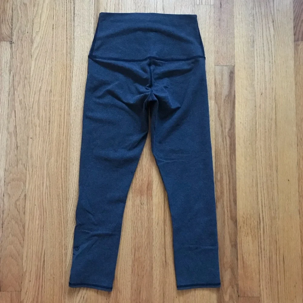 Lululemon Wunder Under Practice Cotton Roll Down Practice Cotton Heather Black 6